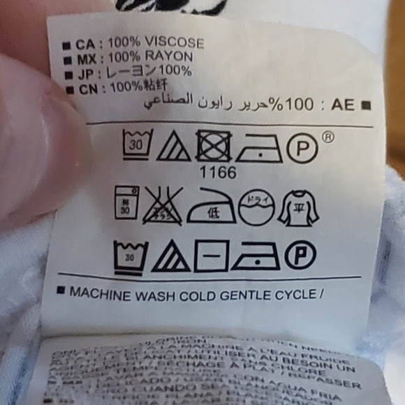 🛑 Old Navy XXL SS Split Neck White Print Blouse 🚔 - Picture 9 of 14